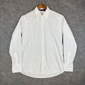 BMW Button Up Shirt Mens Medium White Formal Office Work M Logo Motorsport